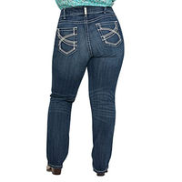 Produktbild von ARIAT Damen Mid Rise Straight Jeans Blau Größe 26