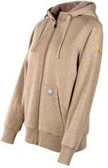 Produktbild von Ariat Damen Rebar All-Weather Sherpa Full Zip Hoodie Strickjacke mit Fleece in Oatmeal Heather Größe L
