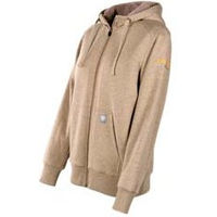 Produktbild von Ariat Damen Rebar All-Weather Sherpa Full Zip Hoodie Strickjacke mit Fleece in Oatmeal Heather Größe L