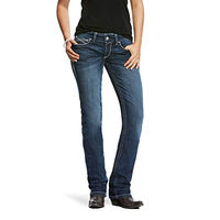 Produktbild von Ariat Damen Reithose R.E.A.L. Mid Rise Stretch Ivy SKB STR Jeans Blau Baumwolle 33 Extra Lang