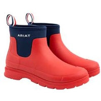 Produktbild von Ariat Damen Reitstiefel Kelmarsh Shortie Rubber Boot wasserdicht Gummi Rot/Blau Gr. 38,5