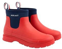 Produktbild von Ariat Damen Reitstiefel Kelmarsh Shortie Rubber Boot wasserdicht Gummi Rot Blau Größe 41