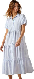 Produktbild von Ariat Dovestone Hemdkleid Damen aus Baumwolle Sommer Weiß Blau Bunt Größe L
