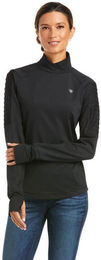Ariat Element Facet Baselayer Damen Fleece Winter Basisschicht Schwarz S – Bild 1 von 1