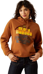 Produktbild von Ariat Essential Sendero Slow Horses Hoodie Damen Orange Braun Grösse L