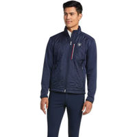 Produktbild von Ariat Fusion Isolierte Reitjacke für Herren aus Nylon wasserabweisend Schwarz Blau Größe M