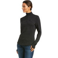 Produktbild von Ariat Gridwork 1/4 Zip Baselayer Funktionsshirt Damen Schwarz Größe L