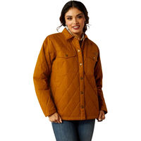 Produktbild von Ariat Grizzly Quilted Barn Reitjacke Damen wasserabweisend Baumwolle Braun Beige Größe M