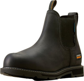Ariat Groundbreaker Chelsea Stallschuhe für Herren aus Leder mit Stahlkappe und wasserdichtem Design in Schwarz Größe 47 D – Bild 1 von 5
