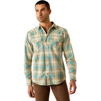 Produktbild von Ariat Hardin Retro Reitshirt für Herren aus Baumwolle in Türkis Bunt Größe S