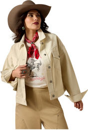 Ariat Hemdjacke Solar für Damen aus Baumwolle Beige XS – Bild 1 von 4