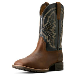 Produktbild von ARIAT Herren Hybrid Ranchwork Cowboy Boots aus Leder wasserdicht Tavern Taupe/Dark Denim Größe 44.5 EU