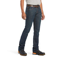 Produktbild von Ariat Herren Jeans Male Rebar M7 Slim DuraStretch Edge Stackable Straight Leg Denim Blau 34W x 30L