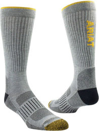 Ariat High Performance Tek Work Socken 2er Paar Grau XL – Bild 1 von 1