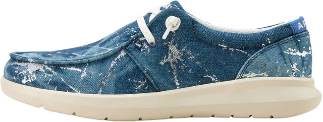 Produktbild von Ariat Hilo Bootsschuhe für Damen aus Stoff in Silber und Blau Größe 41