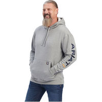Produktbild von Ariat Hoodie Rebar Graphic für Herren in Grau aus Baumwolle wasserabweisend Größe XL