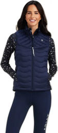 Ariat Ideal Down Ärmellose Gesteppte Daunenjacke für Damen Blau – Bild 1 von 1