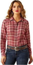 Ariat Jeanshemd Billie für Damen aus Baumwolle Rot XXL – Bild 1 von 2