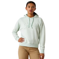 Produktbild von Ariat Just Hoodie Damen Pullover aus Bio-Baumwolle Beach Glass Heather Größe S