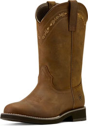 Ariat Kearney Westernstiefel Damen aus Leder Braun Used-Optik Größe 8.5 X-Narrow – Bild 1 von 5