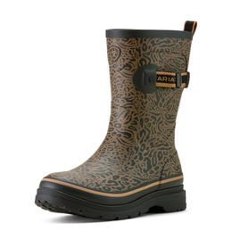 Ariat Kelmarsh Damen Regenstiefel aus Gummi wasserdicht Ocelot Print Bunt Größe 37 EU – Bild 1 von 7