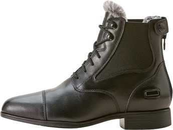 Ariat Kendall Back Zip Sherpa Paddock Reitstiefel Damen Leder Schwarz Winter – Bild 1 von 9