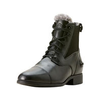 Produktbild von Ariat Kendall Back Zip Sherpa Paddock Reitstiefel für Damen aus Leder in Schwarz