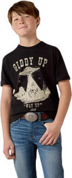 Ariat Kids T-Shirt Cowboy Way Up Schwarz Größe M – Bild 1 von 1