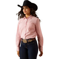 Produktbild von Ariat Kirby Reitshirt Damen Langarm Rosa Baumwolle Grösse L