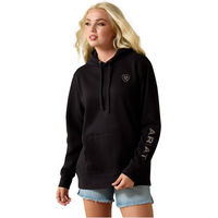 Produktbild von Ariat Logo 2.0 Fleece Hoodie für Damen in Schwarz Größe L