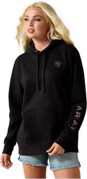Ariat Logo 2.0 Fleece Hoodie für Damen in Schwarz Größe S – Bild 1 von 4