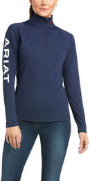 Ariat Longsleeve Baselayer Auburn 1/4 Zip Funktionsshirt Navy Größe S – Bild 1 von 1