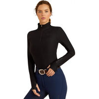 Produktbild von Ariat Lowell 3.0 Reitshirt Damen Baselayer mit 1/4 Zip Schwarz Größe M