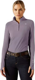 Produktbild von Ariat Lowell 3.0 Reitshirt Damen mit 1/4 Reißverschluss Lila