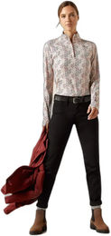 Produktbild von Ariat Lowell 3.0 Reitshirt für Damen mit 1/4 Reißverschluss aus Polyester in Weiß
