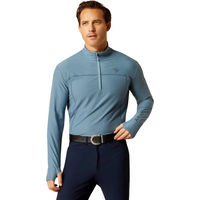 Produktbild von Ariat Lowell 3.0 Reitshirt für Herren mit 1/4-Reißverschluss in Blau Größe S aus Polyester