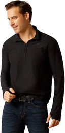 Produktbild von Ariat Lowell 3.0 Reitshirt mit 1/4 Reißverschluss für Herren in Schwarz