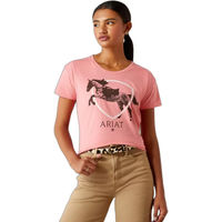 Produktbild von Ariat Lucky Jumper T-Shirt für Damen aus Baumwolle Rosa Größe L
