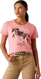 Produktbild von Ariat Lucky Jumper T-Shirt für Damen aus Baumwolle Rosa Größe M