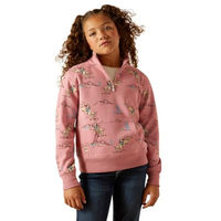Produktbild von Ariat Mädchen Bronc Scene 1/4 Zip Sweatshirt Bronc Toile Rosa XXL
