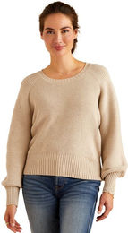 Ariat Malvern Sweater Damen Pullover Oatmeal Heather Größe L mit Wollanteil – Bild 1 von 2
