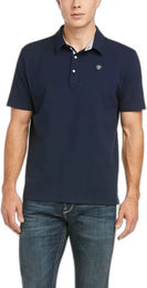 Produktbild von Ariat Medal Polo-Shirt Reitshirt für Herren aus Baumwolle Blau Größe M