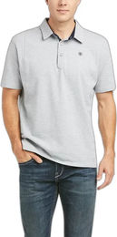 Produktbild von Ariat Medal Polo-Shirt Reitshirt für Herren aus Baumwolle Grau Größe S