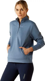 Produktbild von Ariat Montadale Damen Polarfleece Pullover 1/2 Zip Blau Größe L