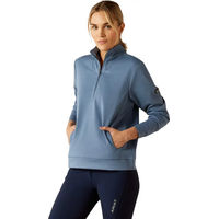 Produktbild von Ariat Montadale Damen Polarfleece Pullover 1/2 Zip Blau Größe L