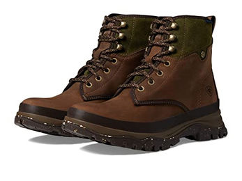 Ariat Moresby H2O Wasserdichte Reitstiefel für Damen aus Wildleder in Braun und Oliv Grösse 38.5 EU – Bild 1 von 6