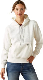 Produktbild von Ariat Orinda Fleece-Pullover mit Kapuze für Damen in Weiß Größe L