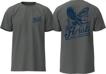 Ariat Paintriot Classic Reitshirt aus Baumwolle für Herren in Grau Größe M – Bild 1 von 6