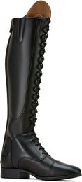 Ariat Palisade Lace Reitstiefel Damen Schwarz Leder mit Dressurbogen und Schnürung Größe 39 WM – Bild 1 von 2