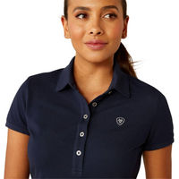Produktbild von Ariat Prix 3.0 Polo Reitshirt Damen aus Baumwolle Schwarz Blau XS